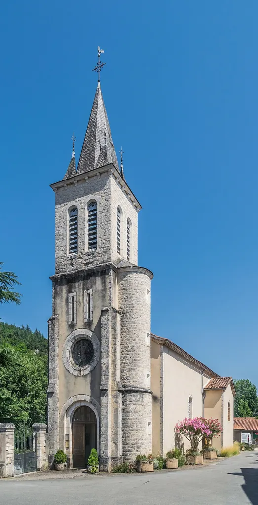 Saint Leodegar Church of Bouziès, Lot, France