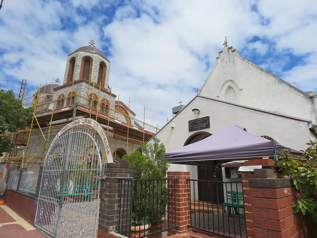 The Macedonian Orthodox Church of St. Nikola, North Perth, Western Australia, currently under renovation.