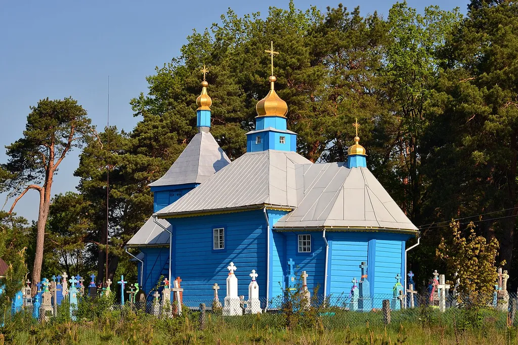 Дмитрівська церква (дер.) (1567 рік) - вигляд з південного сходу - Гішин (біля цвинтаря) Ковельський район Волинська область Україна
