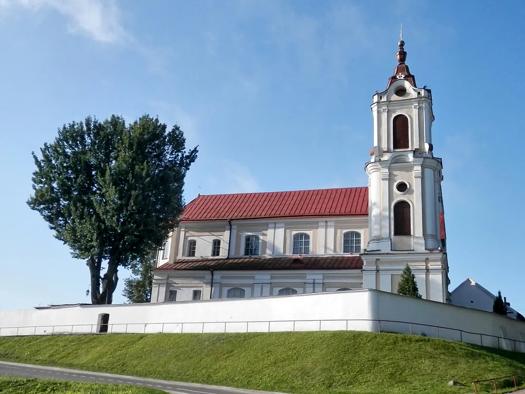 Grodno (Belarus) – historic (1675–1700) Baroque Franciscan Church of Our Lady of the Angels, founded by starost Eustachy Kurcz. St. Maximilian Kolbe worked here between 1922 and 1927.