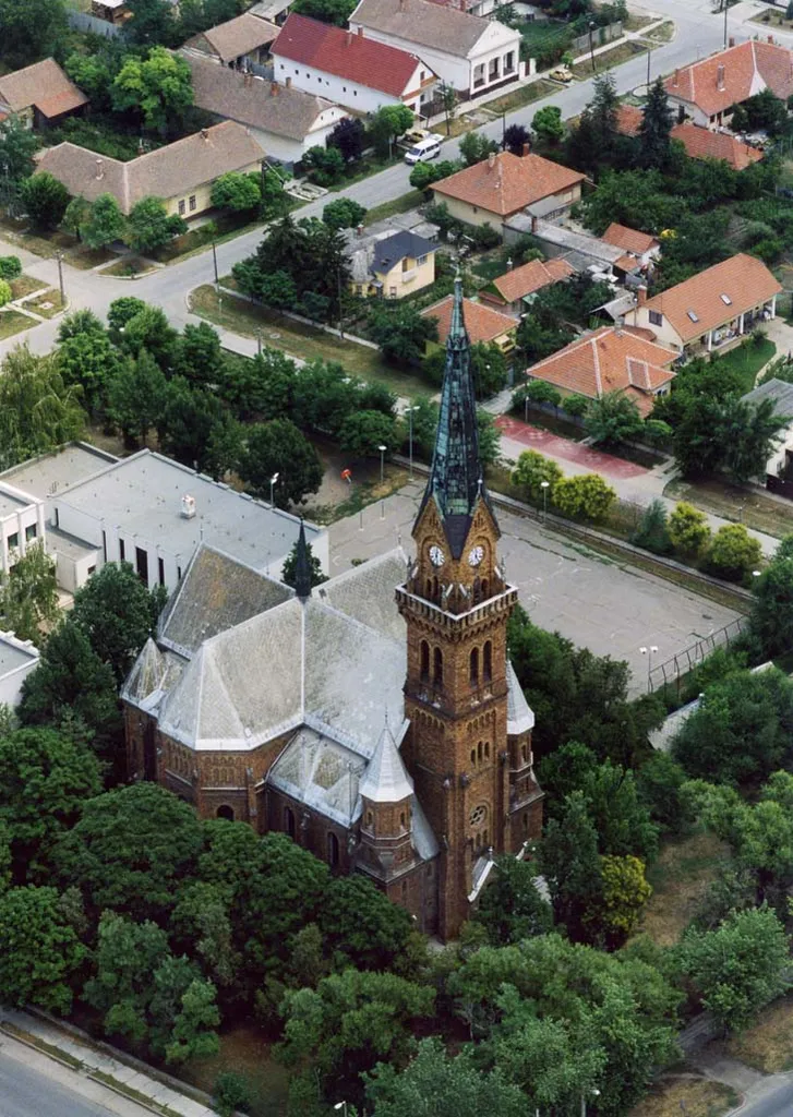 Szarvas, Hungary, aerial photography