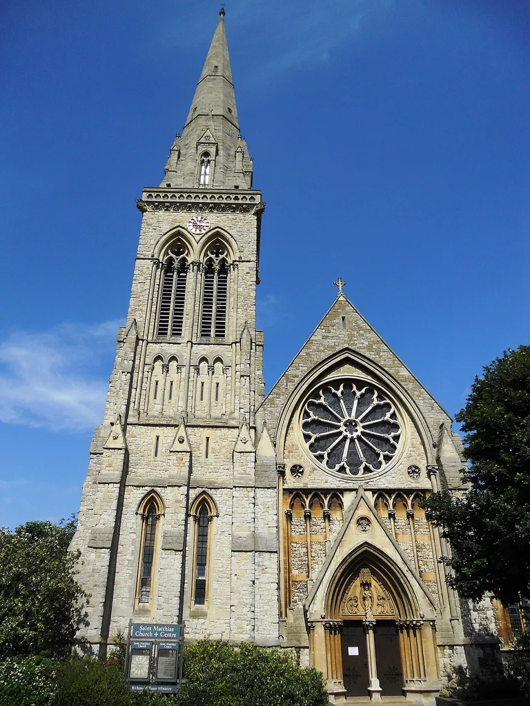 Front view of St Matthias Church, Richmond, Greater London