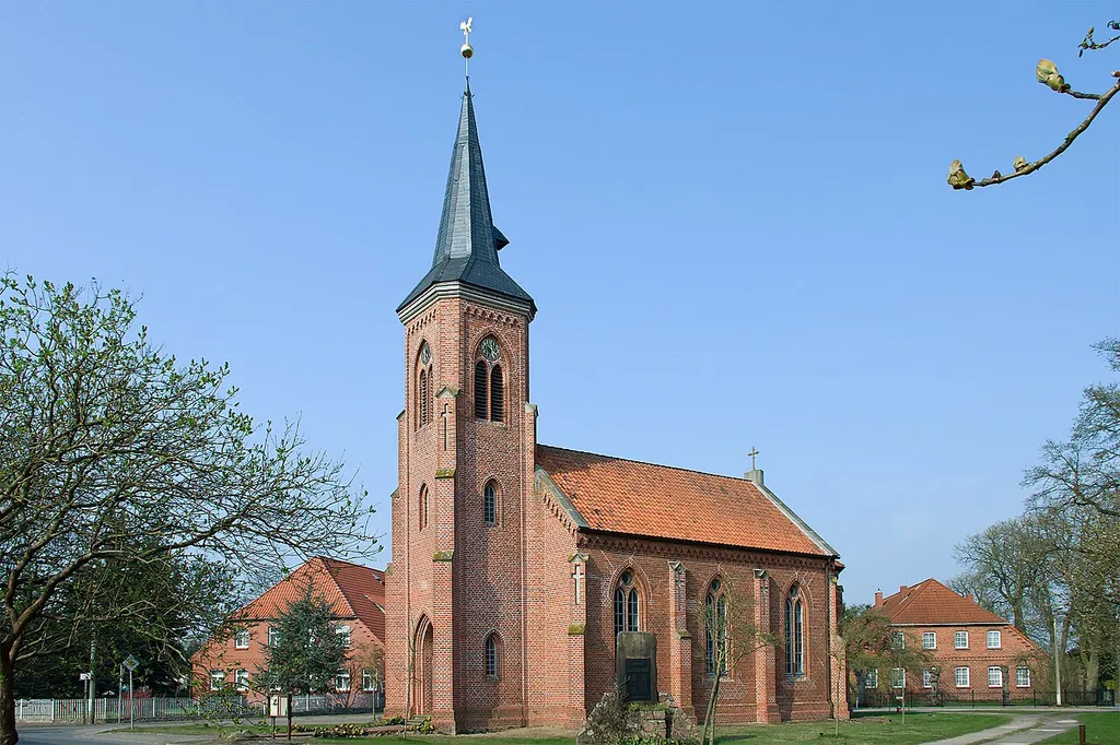 Chapel/church in the village Sückau (Amt Neuhaus, district Lüneburg, northern Germany).