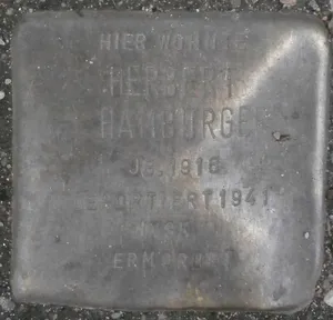 Stolperstein dedicated to Herbert Hamburger