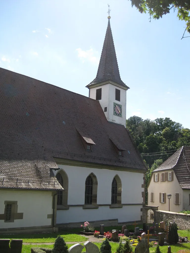 Michael-Sebastianskirche in Neckarrems, einem Ortsteil von Remseck am Neckar, im Jahr 2020