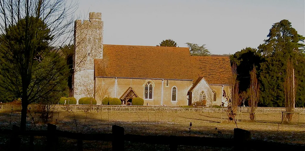 All Saints' parish church, Lower Road, West Farleigh, Kent, seen from the south