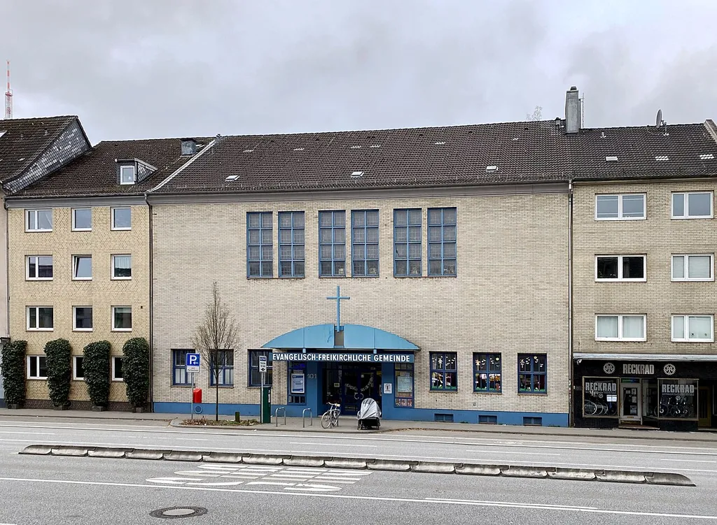 Johann-Gerhard Oncken-Kirche der Evangelisch-Freikirchlichen Gemeinde, Grindelallee 101, Hamburg.
