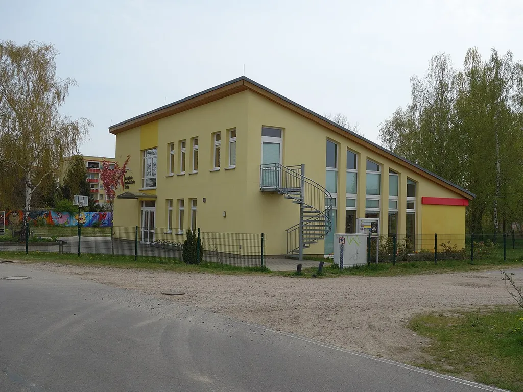 North-western view of Methodist church, Oranienburg municipality, Oberhavel district, Brandenburg state, Germany