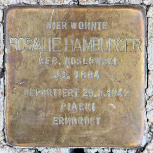 Stolperstein dedicated to Rosalie Hamburger