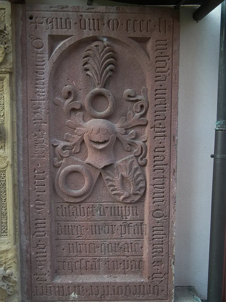 Grabplatte für Ulrich von Bettendorf († 1451) und seine Frau Elisabeth von Nippenburg († 1454)