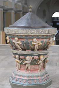 Baptismal font of Morizkirche Coburg