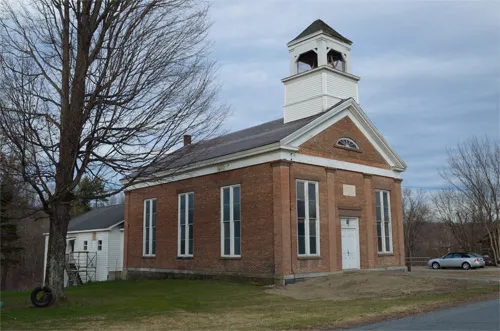 Historic Methodist Episcopal church located at Pittstown, Rensselaer County, New York, built in 1845.