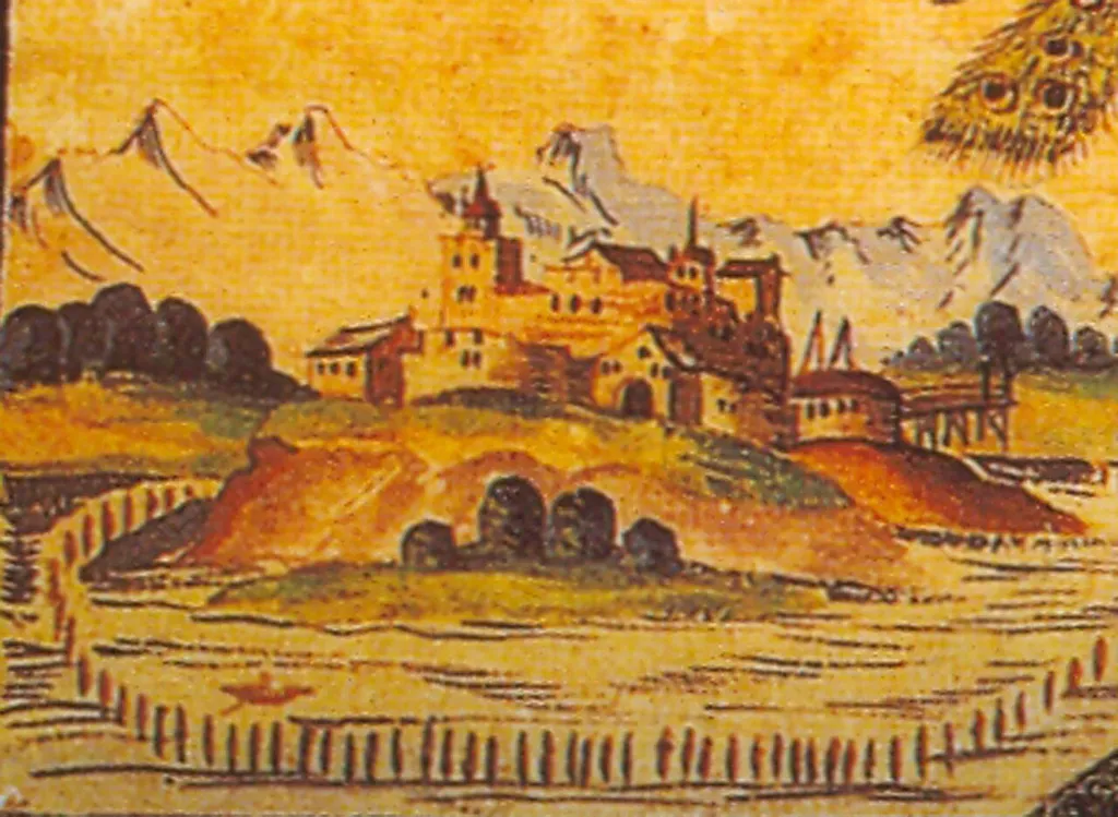Langenargen ca. 1575 freigestellt aus Stammbaum der Grafen von Montfort