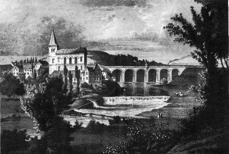Alte Sonnborner Kirche von 1838, um 1860