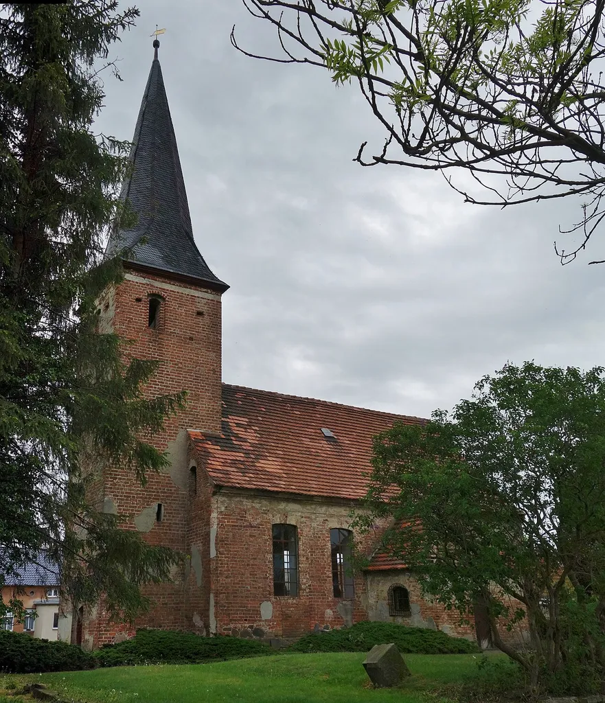 South-western view of church in Zachow, Ketzin municipality, Havelland district, Brandenburg state, Germany