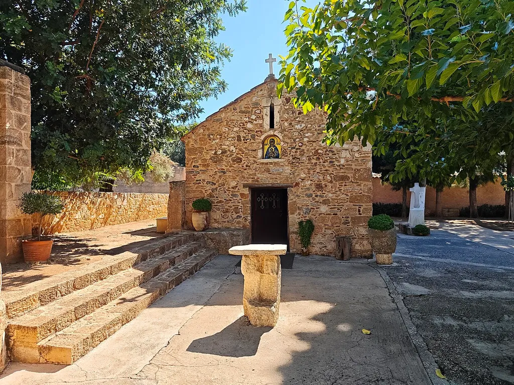 Peania, Attica, Greece: Church Palaiopanagia, view from west.