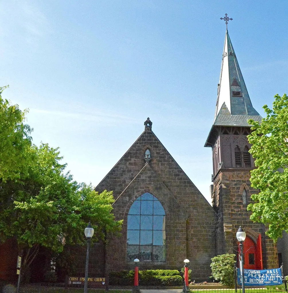 Exterior view of Christ Episcopal Church, Pottstown, Pennsylvania