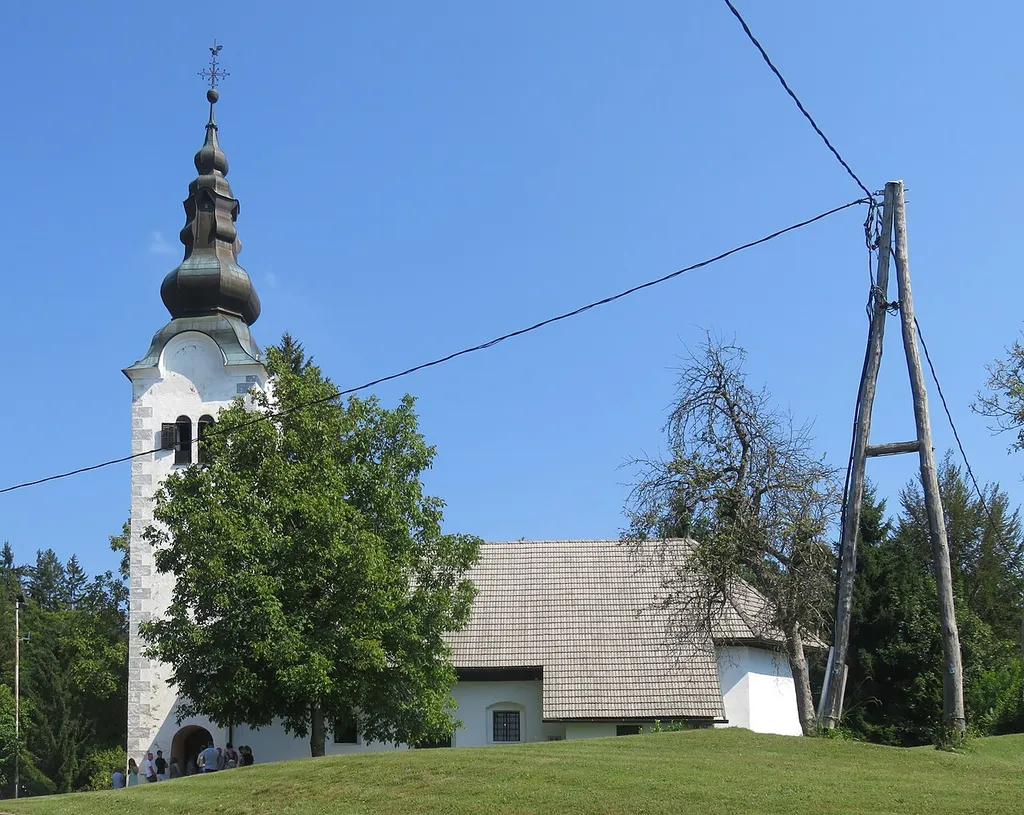 Saint Anne's Church in Velike Češnjice, Municipality of Ivančna Gorica, Slovenia