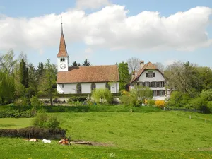 reformed church with clergy house and oven house