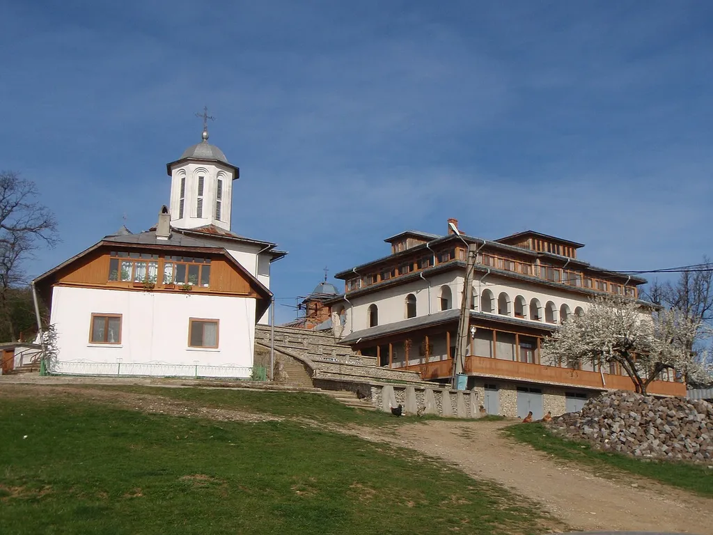 Dealu Mare Monastery, located near Borăscu village, Gorj county, Romania