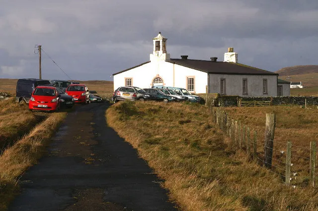 Uyeasound Kirk on Remembrance Sunday During a joint service of the three island kirks, the Churches of Scotland at Uyeasound and Baltasound and the Methodist kirk at Haroldswick.