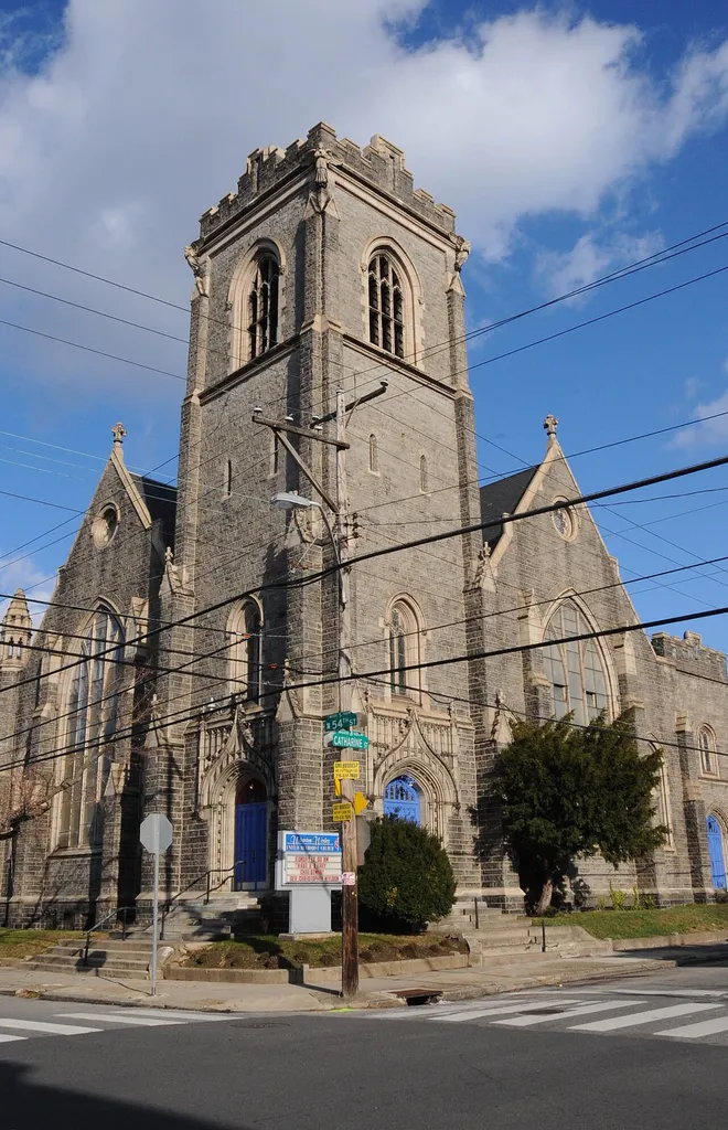 BUILT CIRCA 1905 AND IS SIGNIFICANT AS AN INTACT, LOCAL EXAMPLE OF THE RELIGIOUS WORK OF WILLIAM LESHER BLITHE, WHO WAS PRIMARILY KNOWN FOR HIS METHODIST AND PRESBYTERIAN COMMISSIONS IN THE EARLY 20TH CENTURY AND AS AN ARCHETYPAL EXAMPLE OF THE AUDITORIUM PLAN,
