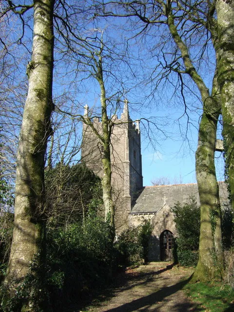 St Petroc's parish church, Inwardleigh, Devon, seen from the south