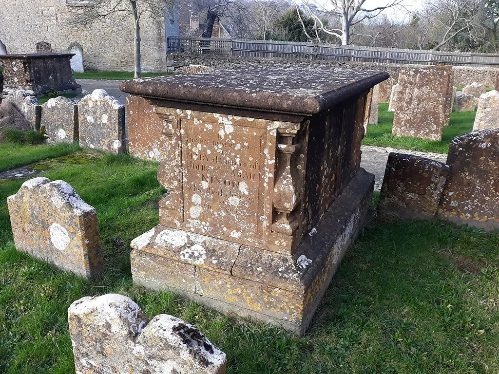 St. Martin's Church, Bladon, Oxfordshire, England. Grade II listed tomb