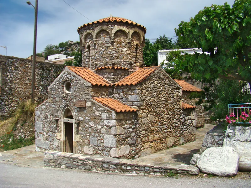 Church of Agia Eirini, Axos, Crete, Greece.