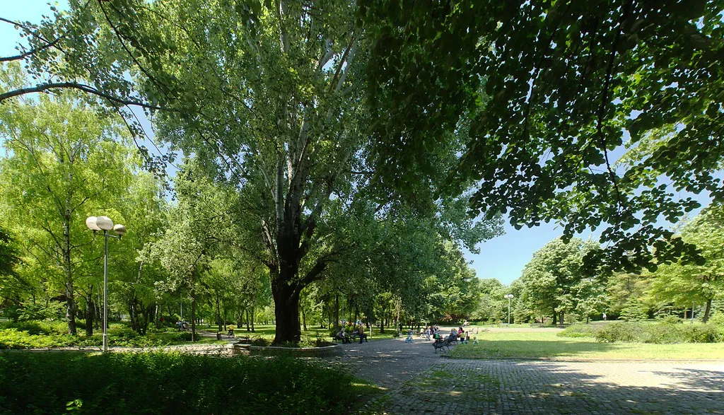 Železnički park - a park next to the rail station in Novi Sad, Serbia