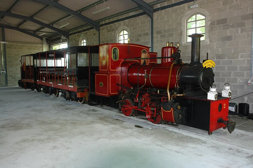 Rolling stock of Stradbally Woodland Railway within the grounds of Stradbally Hall Co. Laois, Ireland