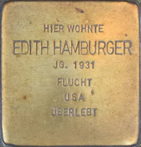 Stolperstein dedicated to Edith Hamburger