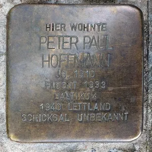 Stolperstein dedicated to Peter Paul Hoffmann