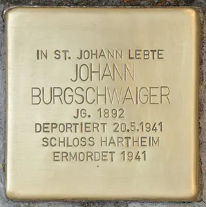 Stolperstein dedicated to Johann Burgschwaiger