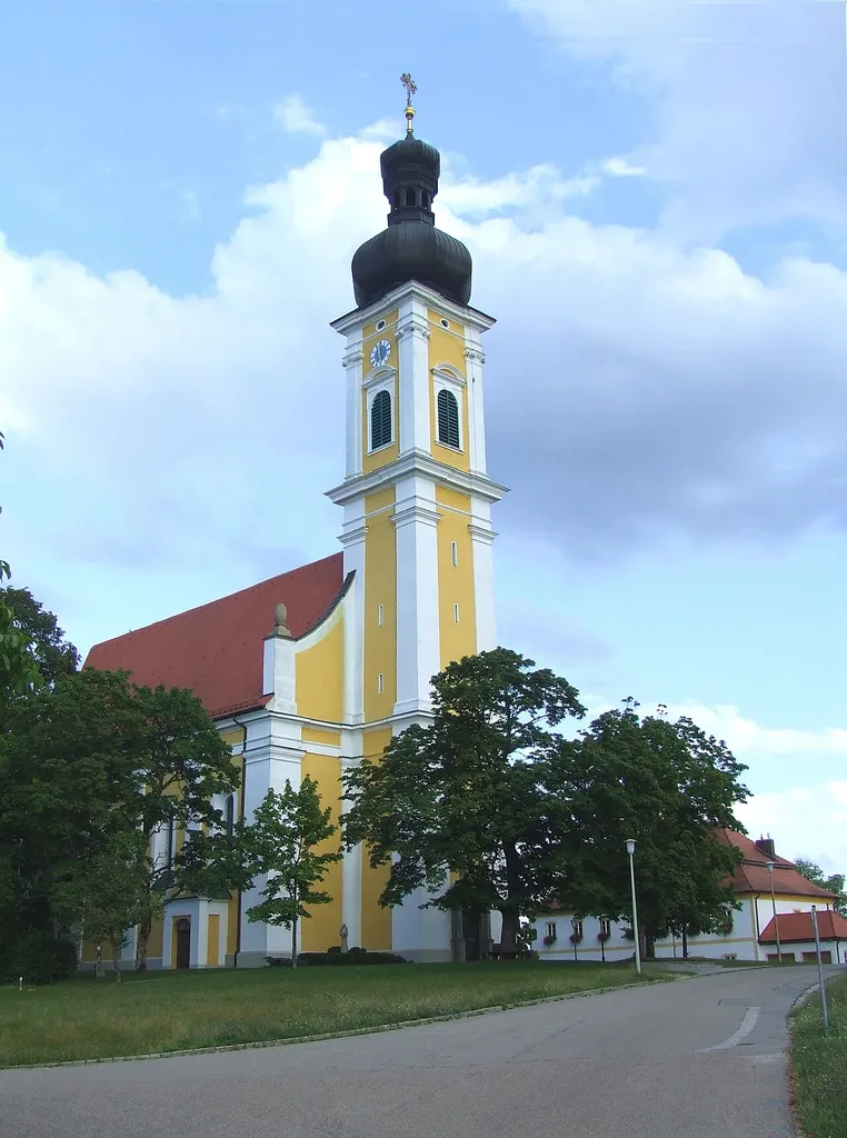 Außenansicht der barocken Wallfahrtskirche Eichlberg