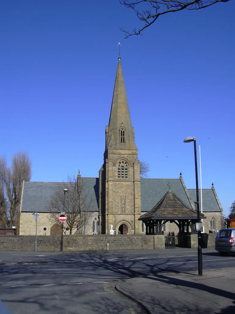 St Nicholas' parish church, Wrea Green, Lancashire, seen from the south