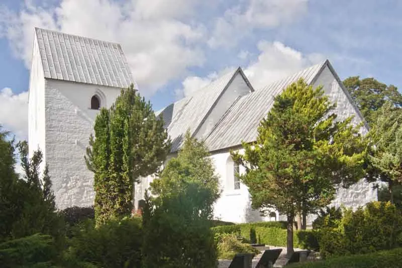 Pjedsted Kirke, a Danish church, situated in the village Pjedsted.