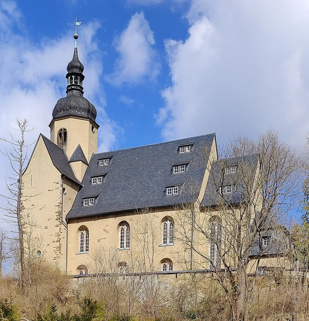 Evangelisch-lutherische Dorfkirche Straßberg, Stadt Plauen, Vogtlandkreis, Sachsen, Deutschland