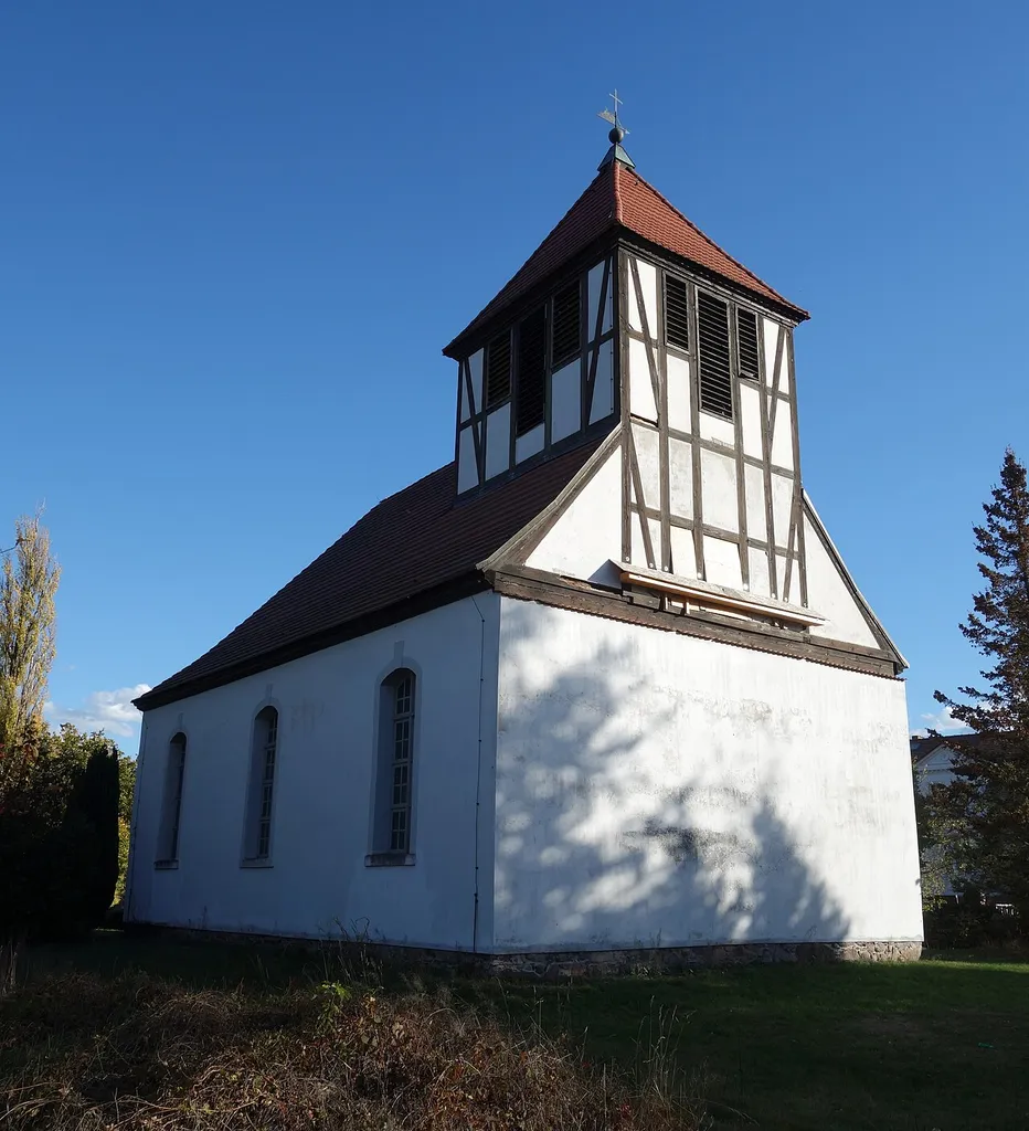 West-north-western view of the church in Görzig , Rietz-Neuendorf municipality , Oder-Spree district, Brandenburg state, Germany