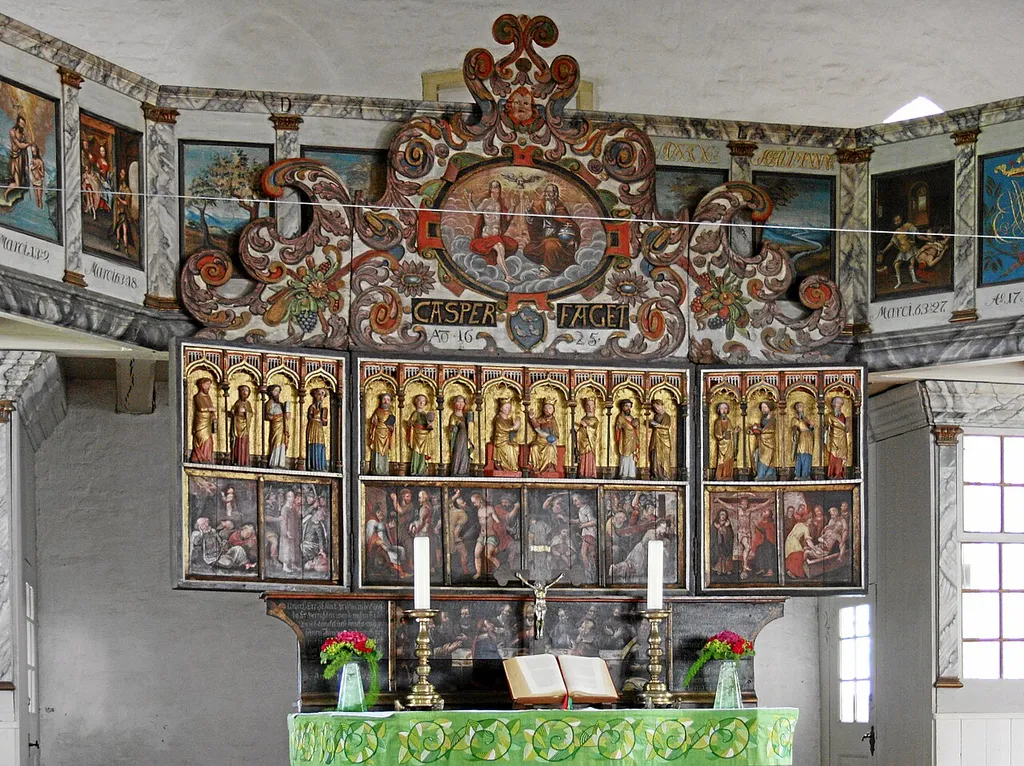 Bad Bramstedt, Germany. Protestant parish church Mary Magdalene, altar.