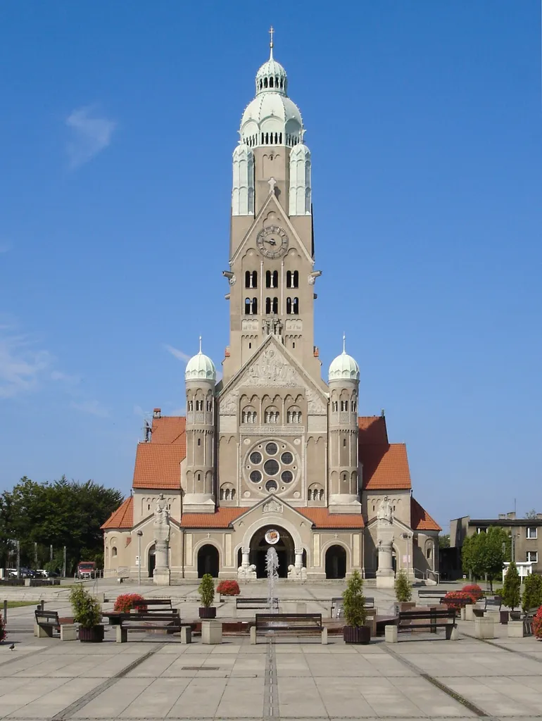 Saint Paul the Apostle catholic church in Nowy Bytom, Ruda Śląska, Poland. Heritage monument A/1493/92 z 27.08.1992.