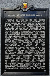 Church of the United Church of Manila historical marker