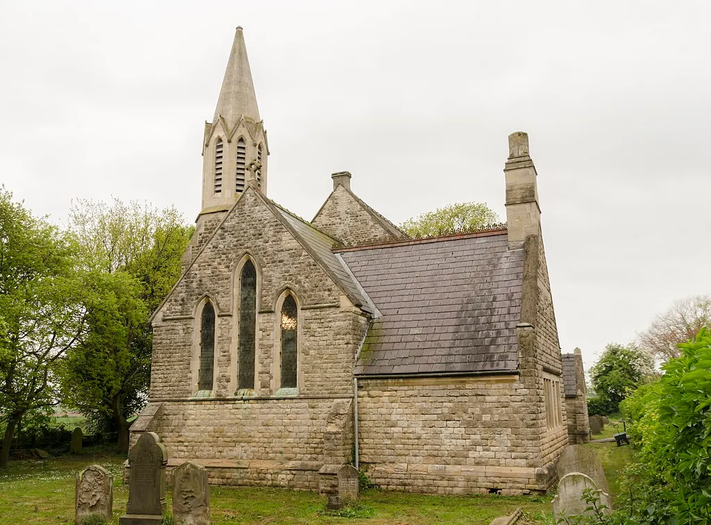 The church, which is adjacent to the River Trent, was built in 1846 by Thomas Johnson of Lichfield, and consists of a nave, chancel, north porch, vestry, and small tower and steeple at the south east end of the nave. The church was restored and enlarged in 1898. The east window has triple lancets, and the interior fittings are all from the 19th century. The church was badly damaged during an earthquake in 2008. The small tower collapsed into the roof of the nave. The damage has since been repaired. There is a small organ by Cousans, which is no longer working. Most of the stained glass is by William Wales.
