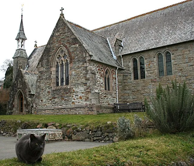 Part of All Saints' parish church, Sparkwell, Devon, seen from the southeast