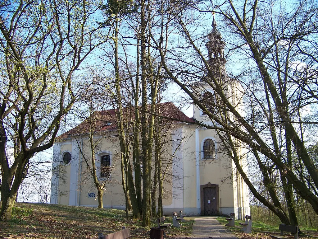 Prague-Velká Chuchle, the Czech Republic. Saint John of Nepomuk Church, Chuchle Forest.