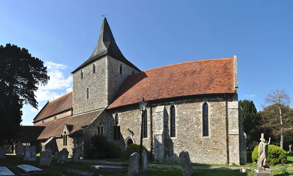 St Mary's parish church, South Hayling, Hampshire, seen from the southeast