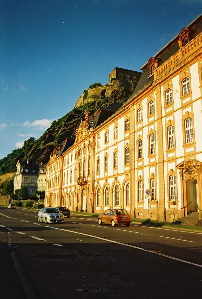 Castle and a building in Koblenz.
