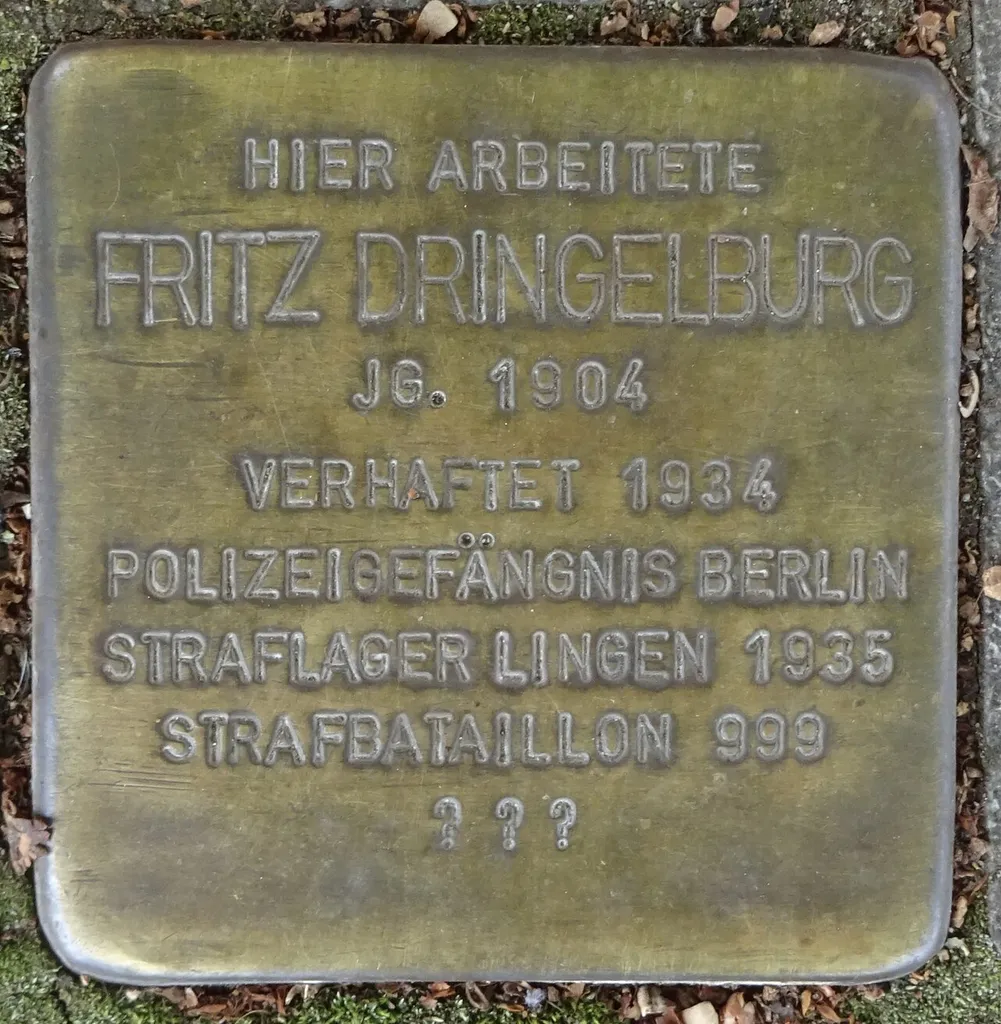 Stolperstein für Fritz Dringelburg