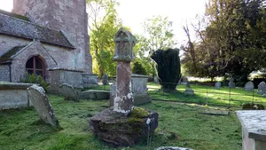 Churchyard cross in St Dubricius's churchyard