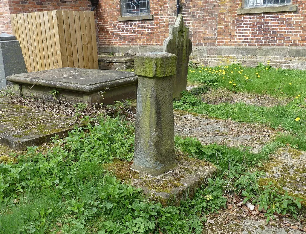 Sundial and shaft south of nave in St Mary the Virgin churchyard: Grade II listed sundial in Bosley, Cheshire .mw-parser-output .messagebox{margin:4px 0;width:auto;border-collapse:collapse;border:2px solid var(--border-color-progressive,#6485d1);background-color:var(--background-color-neutral-subtle,#fbfcff);color:var(--color-base,#202122);box-sizing:border-box;border-inline-start-width:8px}.mw-parser-output .messagebox.mbox-small{font-size:88%;line-height:1.25em}.mw-parser-output .mbox-warning,.mw-parser-output .mbox-speedy{border:2px solid var(--border-color-error,#b22222);background:var(--background-color-error-subtle,#ffdbdb);border-inline-start-width:8px}.mw-parser-output .mbox-serious,.mw-parser-output .mbox-delete,.mw-parser-output .mbox-stop{border:2px solid var(--border-color-error,#b22222);border-inline-start-width:8px}.mw-parser-output .mbox-issue,.mw-parser-output .mbox-content{border:2px solid #f28500;background:var(--background-color-warning-subtle,#ffe);border-inline-start-width:8px}.mw-parser-output .mbox-query,.mw-parser-output .mbox-style{border:2px solid #f4c430;background:var(--background-color-warning-subtle,#ffe);border-inline-start-width:8px}.mw-parser-output .mbox-shit{border:2px solid #960;border-inline-start-width:8px}.mw-parser-output .mbox-license{border:2px solid #88a;border-inline-start-width:initial}.mw-parser-output .mbox-legal{border:2px solid var(--border-color-notice,#666);background:var(--background-color-base,#fff);border-inline-start-width:8px}.mw-parser-output .mbox-honor{border:2px solid #ca3;background:var(--background-color-warning-subtle,#fcf4db);border-inline-start-width:8px}.mw-parser-output .mbox-growth{border:2px solid #8d4;background:var(--background-color-success-subtle,#d5fdf4);border-inline-start-width:8px}.mw-parser-output .mbox-move{border:2px solid #93c;border-inline-start-width:8px}.mw-parser-output .mbox-protection,.mw-parser-output .mbox-message{border:2px solid var(--border-color-base,#aaa);border-inline-star